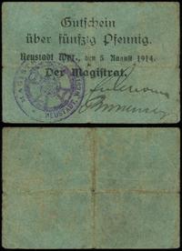 50 fenigów 5.08.1914, bez oznaczenia serii i num