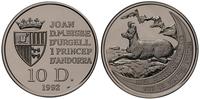 10 dinarów 1992, "Jelonek", wybite stemplem lust