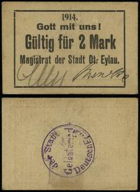 2 marki 1914, ze stemplem na stronie odwrotnej, 