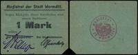 1 marka bez daty (1914), stempel na stronie odwr