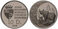 10 dinarów 1992, "Niedźwiedzie" , wybite stemple