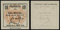 10 fenigów ważne od 29.03.1917 do 1.04.1918, bez