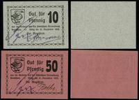 zestaw: 10 i 50 fenigów ważne do 31.12.1918, pię