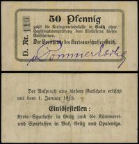 50 fenigów 1.01.1915, niska numeracja 110, złama