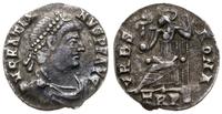 siliqua 375-378, Trewir, Aw: Popiersie cesarza w