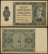 1 złoty 1.10.1938, seria IA, numeracja 3223890, 