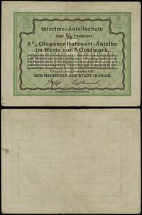 Śląsk, 5 goldmark = 1/8 metra drewna, ważne od 1.11.1923 do 1.4.1924