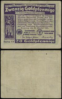 20 goldfenigów 26.10.1923, seria Ah, bez numerac