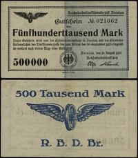 500.000 marek ważne od 15.08.1923 do 30.09.1923,
