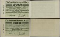 Śląsk, zestaw: 100.000 i 500.000 marek, ważne od 10.08.1923 do 31.08.1923