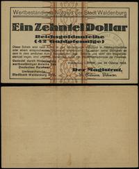 1/10 dolara (42 goldfenigi) 30.10.1923, z zielon