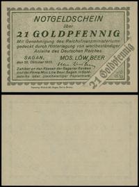 21 goldfenigów 26.10.1923, mała zagniotka, na pr