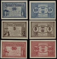 zestaw: 5, 10, 50 fenigów ważne od 26.11.1919 do