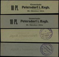 zestaw: 2 x 10 fenigów 30.10.1914, wariant ze st