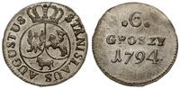 Polska, 6 groszy miedziane, 1794