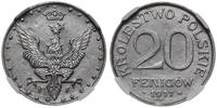 20 fenigów 1917 F, Stuttgart, moneta w pudełku N