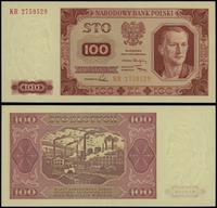 100 złotych 1.07.1948, seria KR, numeracja 27595
