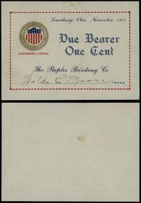 Stany Zjednoczone Ameryki (USA), czek na 1 centa, 1917