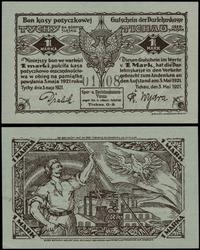 1 marka 3.05.1921, numeracja 01108, złamany praw