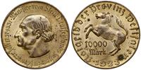 10.000 marek 1923, miedź złocona, 44.1 mm, ładni