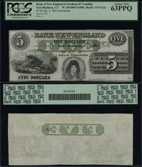 5 dolarów 1865, seria A, numeracja 19761, bankno