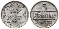 5 fenigów 1923, Berlin, ładnie zachowane, AKS 22