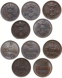 Polska, lot 5 x 1 fenig, 2 x 1926, 1929, 1930, 1937