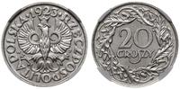 20 groszy 1923, Warszawa, wyśmienita moneta w pu