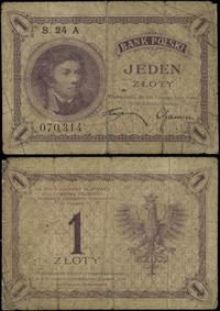 1 złoty 28.02.1919, seria 24A, numeracja 070314,