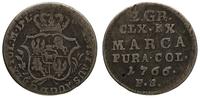 2 grosze srebrem = półzłotek 1766/ F.S., Warszaw