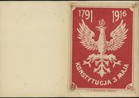 nalepka okienna 1916, Warszawa, Orzeł, nad nim 1