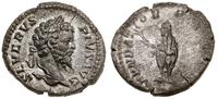 denar 202-210, Rzym, Aw: Głowa cesarza w wieńcu 