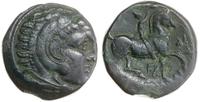 brąz IV/III w. pne, Aw: Głowa Heraklesa w lwiej 