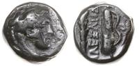 brąz 336-323 pne, Aw: Głowa Heraklesa nakryta lw