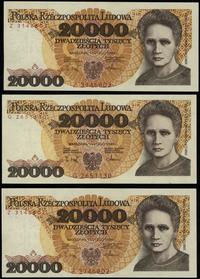zestaw: 3 x 20.000 złotych 1.02.1989, serie Z, r