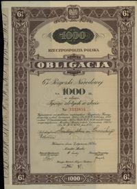 Rzeczpospolita Polska (1918–1939), obligacja 6% na 1.000 złotych w złocie, 2.01.1934