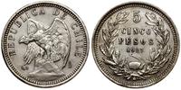 5 pesos 1927, Santiago, srebro próby "900" 24.97