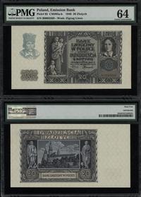 20 złotych 1.03.1940, seria B, numeracja 0083368