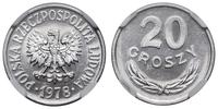 20 groszy 1978, Warszawa, pięknie zachowana mone