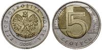 Polska, 5 złotych (destrukt menniczy), 2008