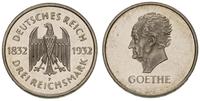 3 marki 1932 / F, Stuttgart, Goethe, wybite stem