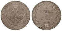 3/4 rubla = 5 złotych 1838, Warszawa, Rw: Po pią