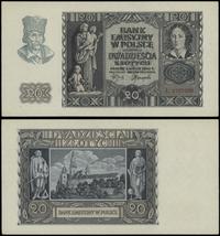 20 złotych 1.03.1940, seria L, numeracja 1757038