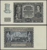 20 złotych 1.03.1940, seria L, numeracja 1757040