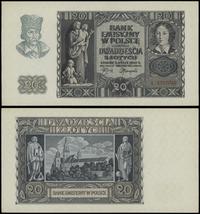 20 złotych 1.03.1940, seria L, numeracja 1757042