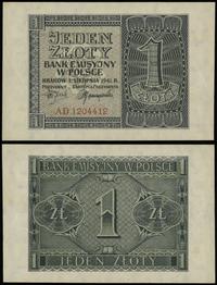 1 złoty 1.08.1941, seria AD, numeracja 1204412, 