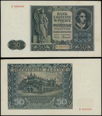 50 złotych 1.08.1941, seria D, numeracja 8930608