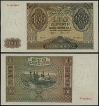 100 złotych 1.08.1941, seria D, numeracja 089838