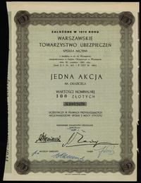 Polska, akcja na 100 złotych, 1931