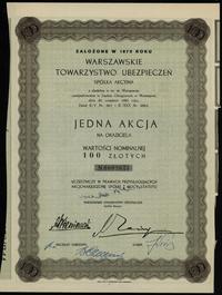 akcja na 100 złotych  1931, Warszawa, numeracja 